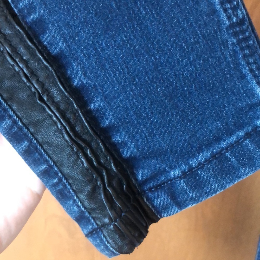 Free People faux leather striped jeans - Picture 5 of 10
